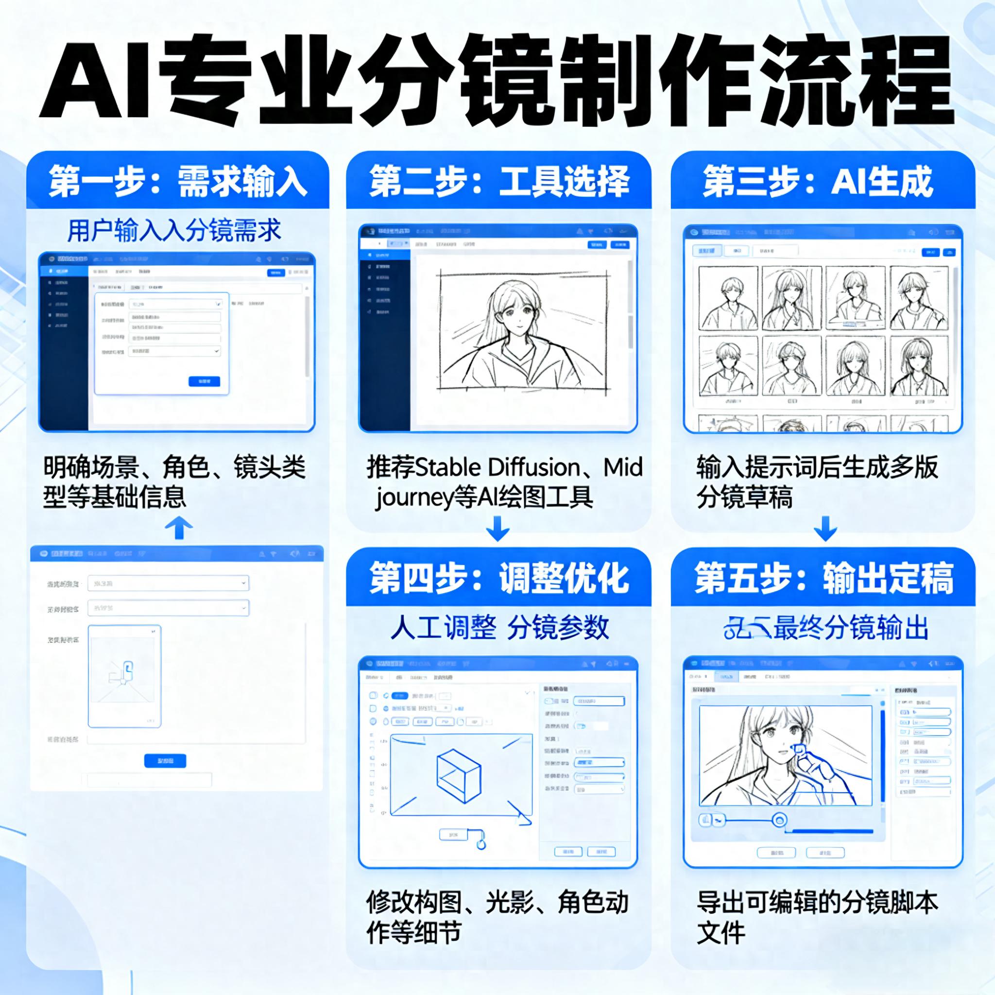 AI专业分镜制作步骤流程