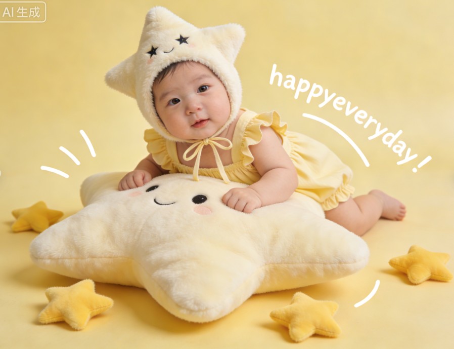 豆包宝宝满月照口令