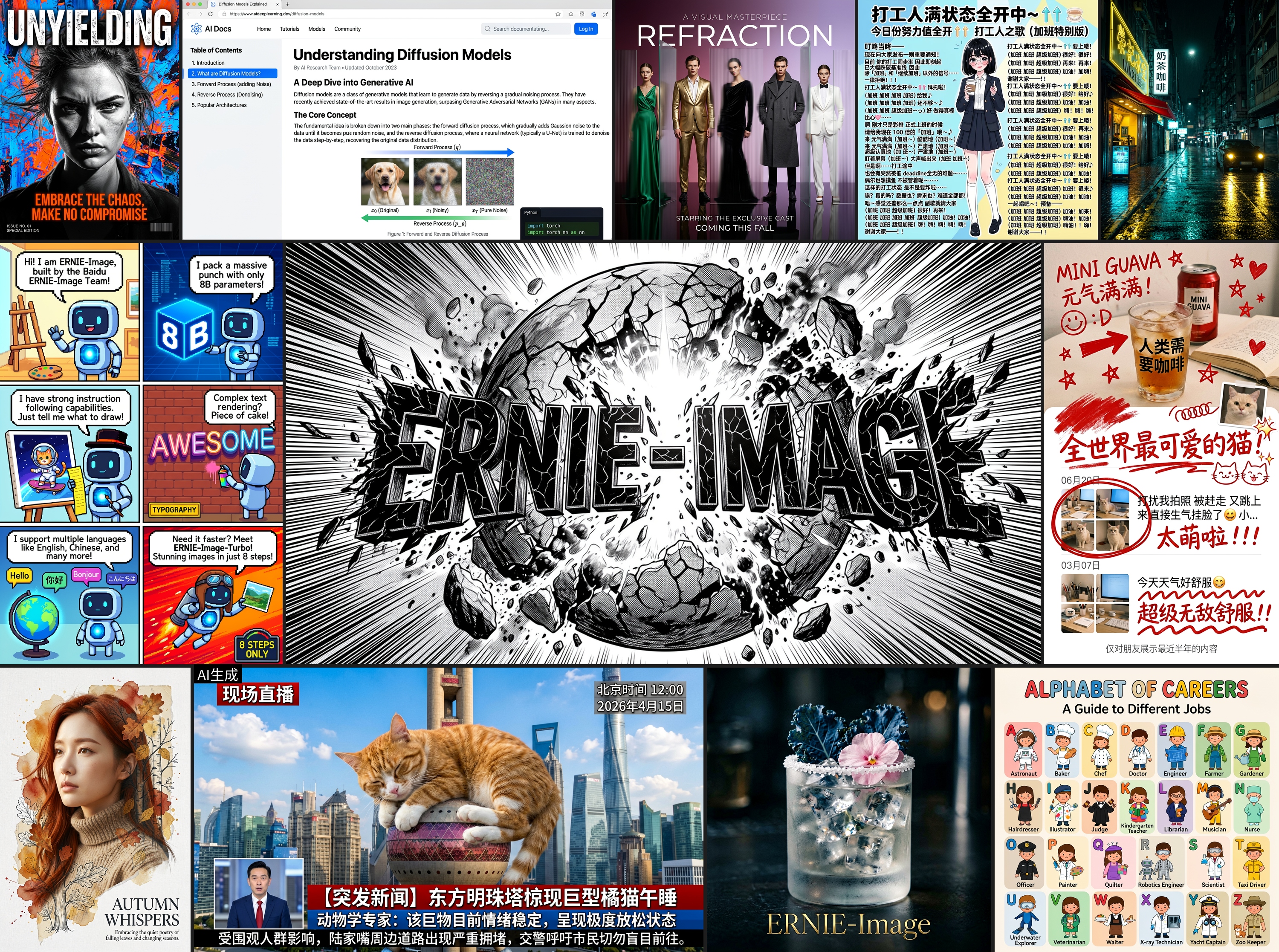 ERNIE-Image – 百度文心大模型团队开源的一款文生图模型