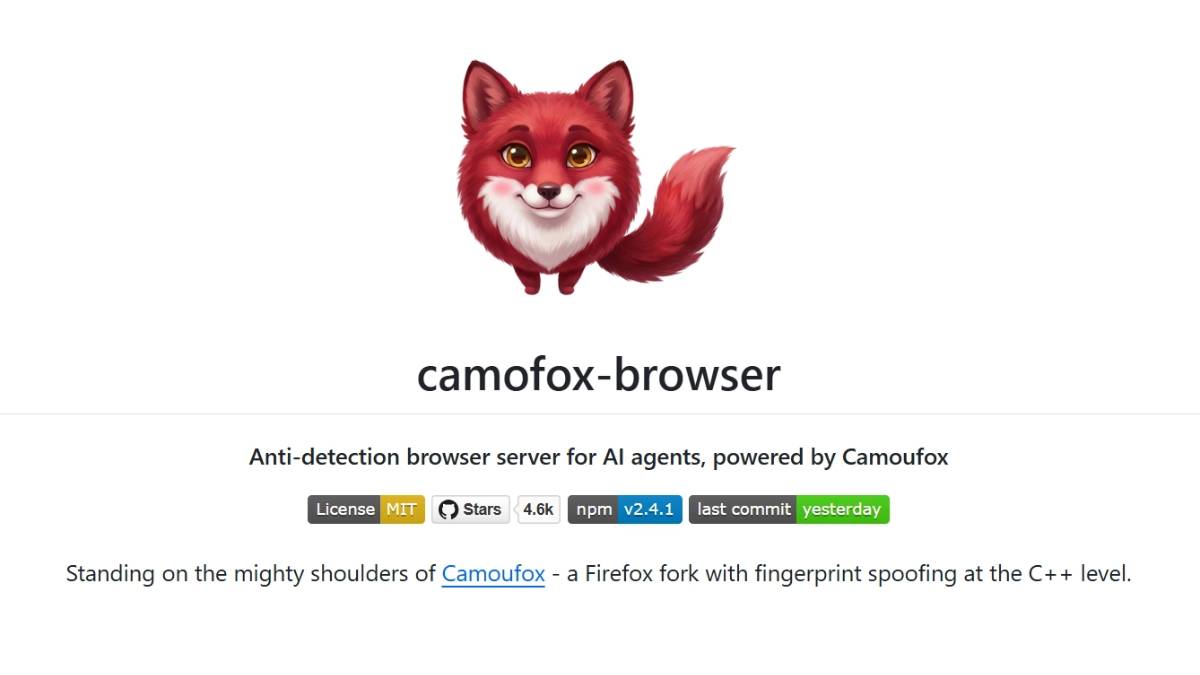 camofox-browser – 专为 AI Agent打造的开源反检测浏览器