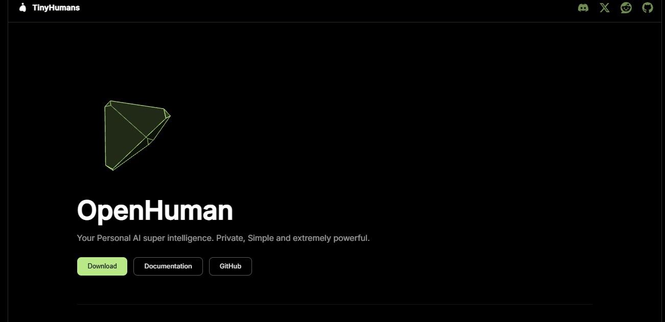 OpenHuman – 本地优先个人AI超级助手