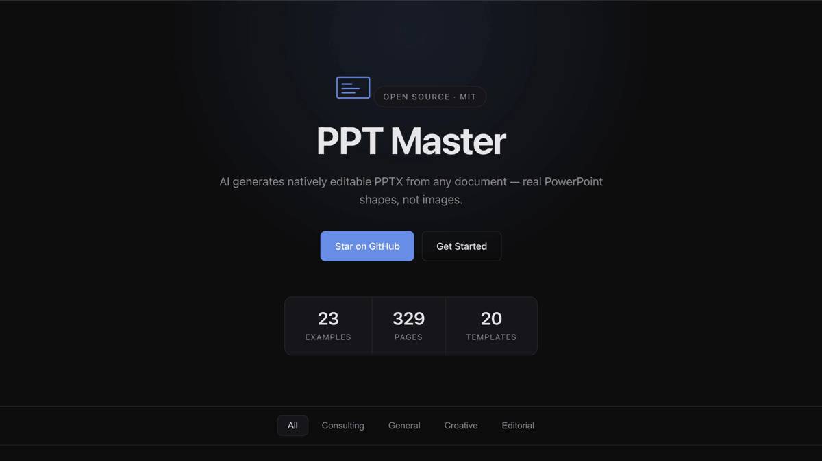 PPT Master - 开源的AI生成PPT工作流