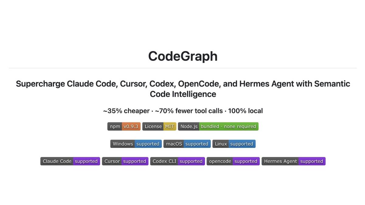CodeGraph – 本地化的代码知识图谱工具