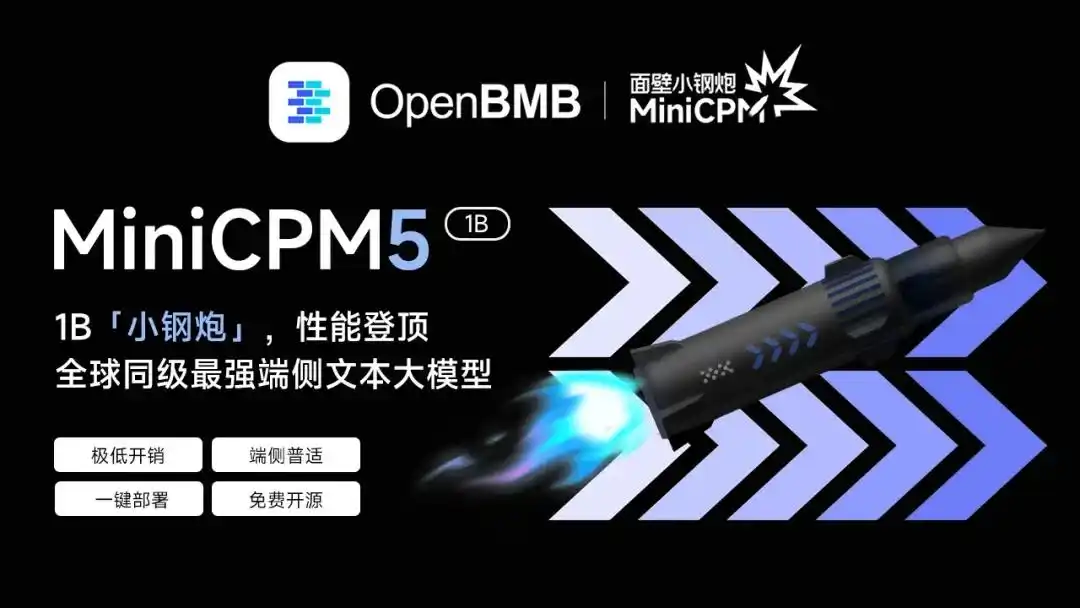 MiniCPM5-1B – 面壁智能与清华大学联合开发端侧大语言模型