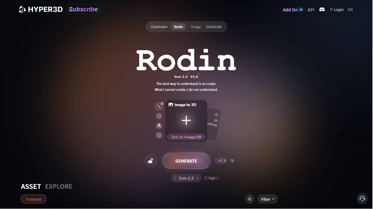 Rodin Gen-2.5 – Hyper3D团队推出的3D生成AI模型