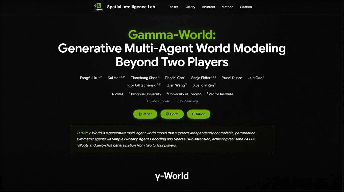Gamma-World – 英伟达与清华大学推出的多智能体世界模型