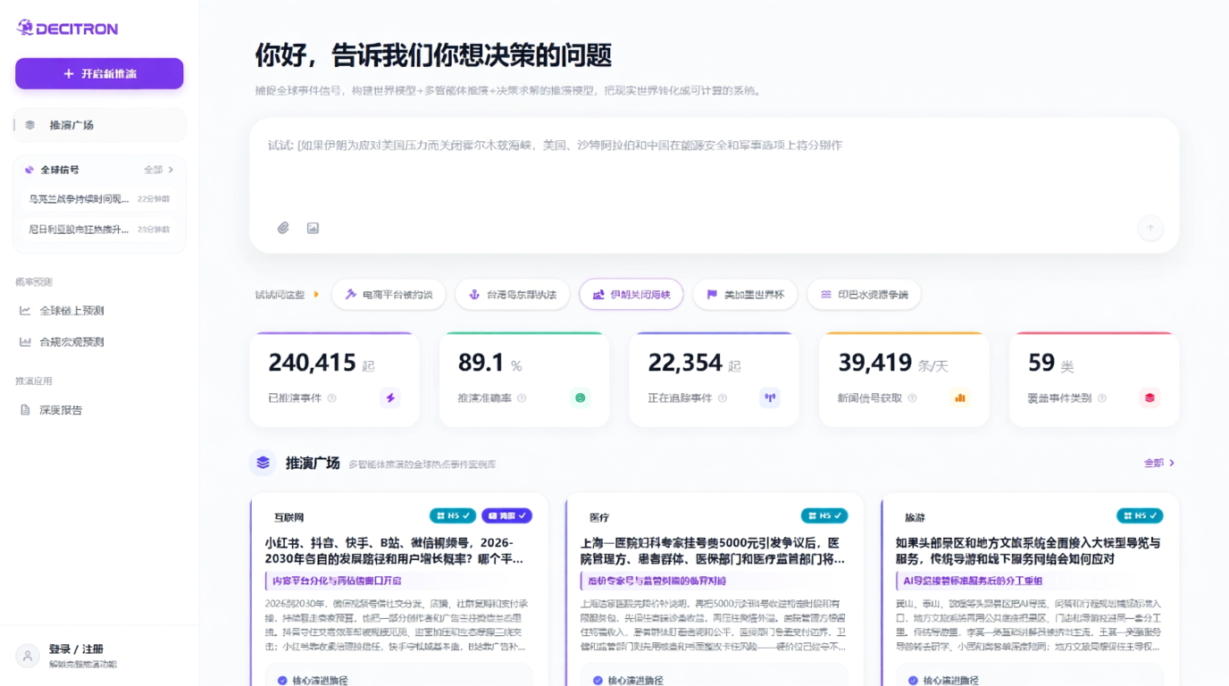 Decitron – 中科闻歌发布的全球首个通用决策大模型