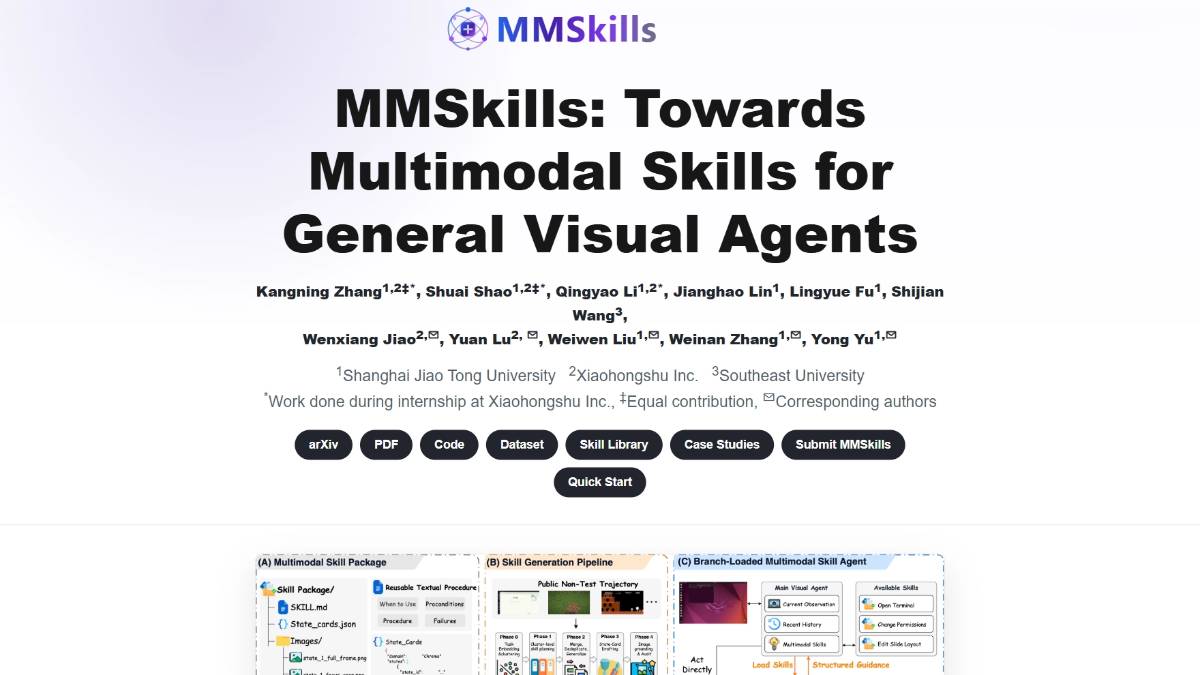 MMSkills – 上海交通大学与小红书团队研发的多模态技能框架