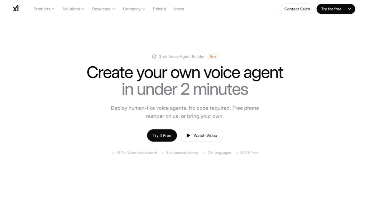 Voice Agent Builder – xAI推出的零代码生产级语音智能体平台