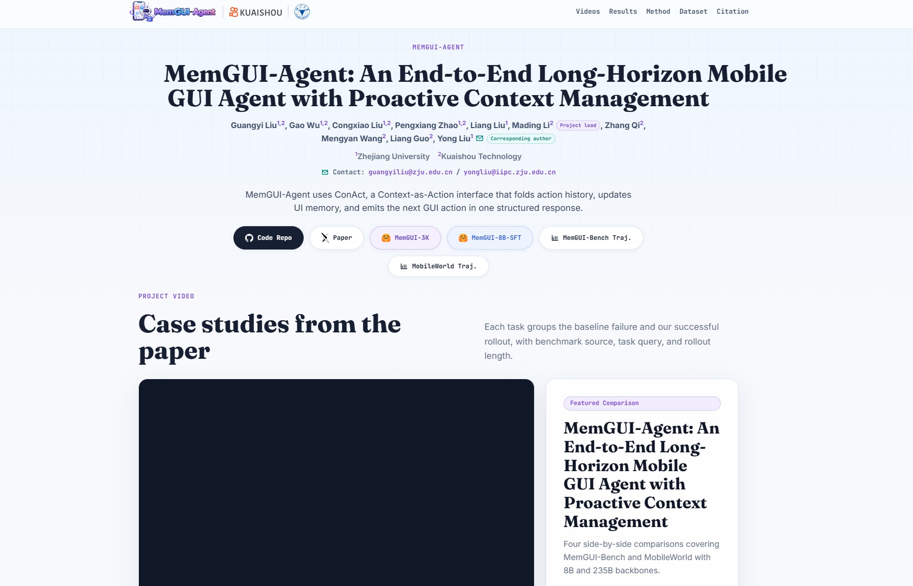 MemGUI-Agent – 浙大联合快手一起研发的长程移动GUI智能体