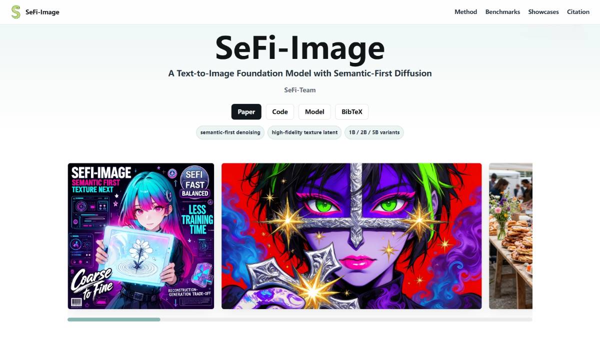 SeFi-Image – 基于语义优先扩散开源文本到图像生成模型
