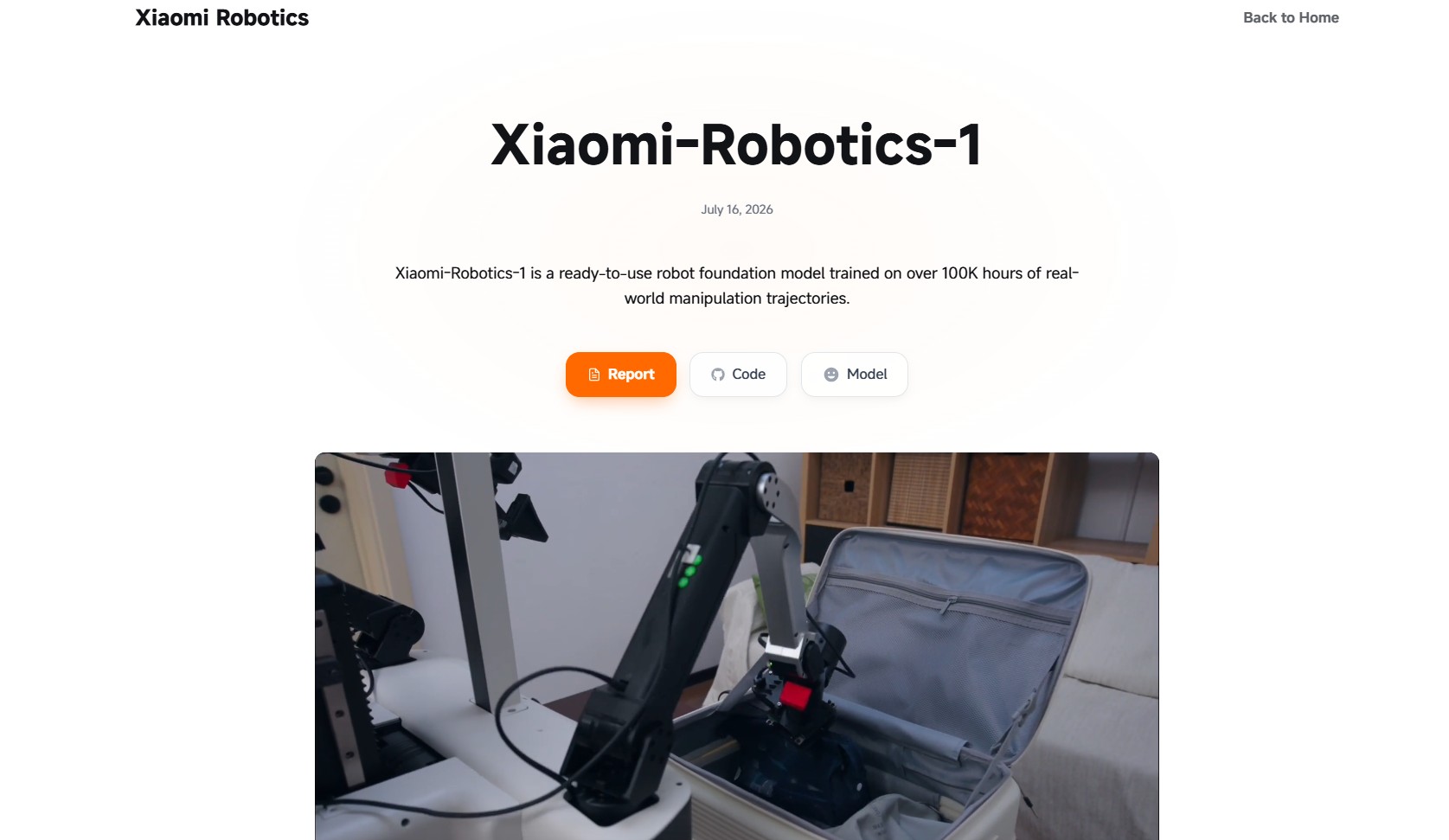 Xiaomi-Robotics-1 – 小米公司推出的具身智能基座模型