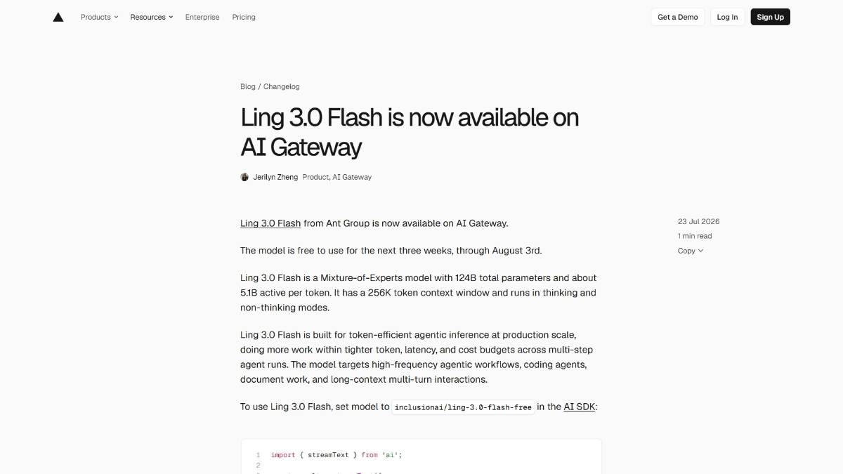 Ling 3.0 Flash – 蚂蚁百灵团队最新发布的高效推理大模型