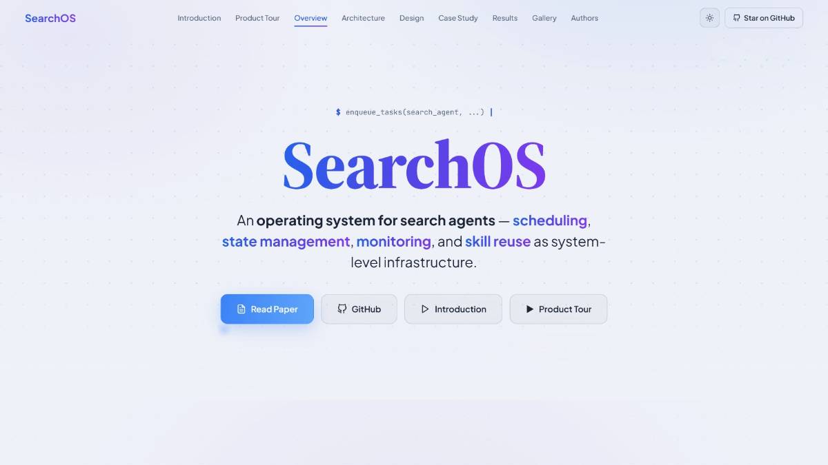 SearchOS – 蚂蚁集团等开发的开源多智能体协作框架