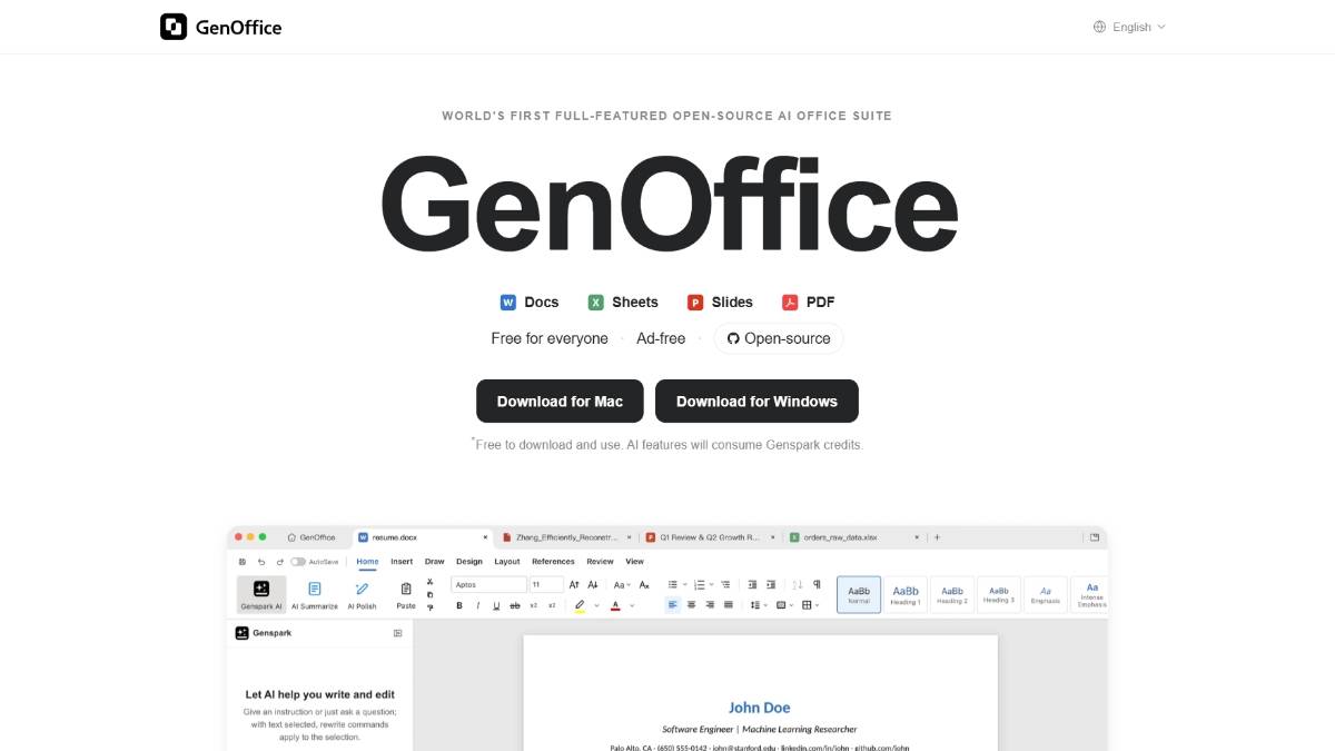 GenOffice – Genspark发布的AI原生本地办公客户端