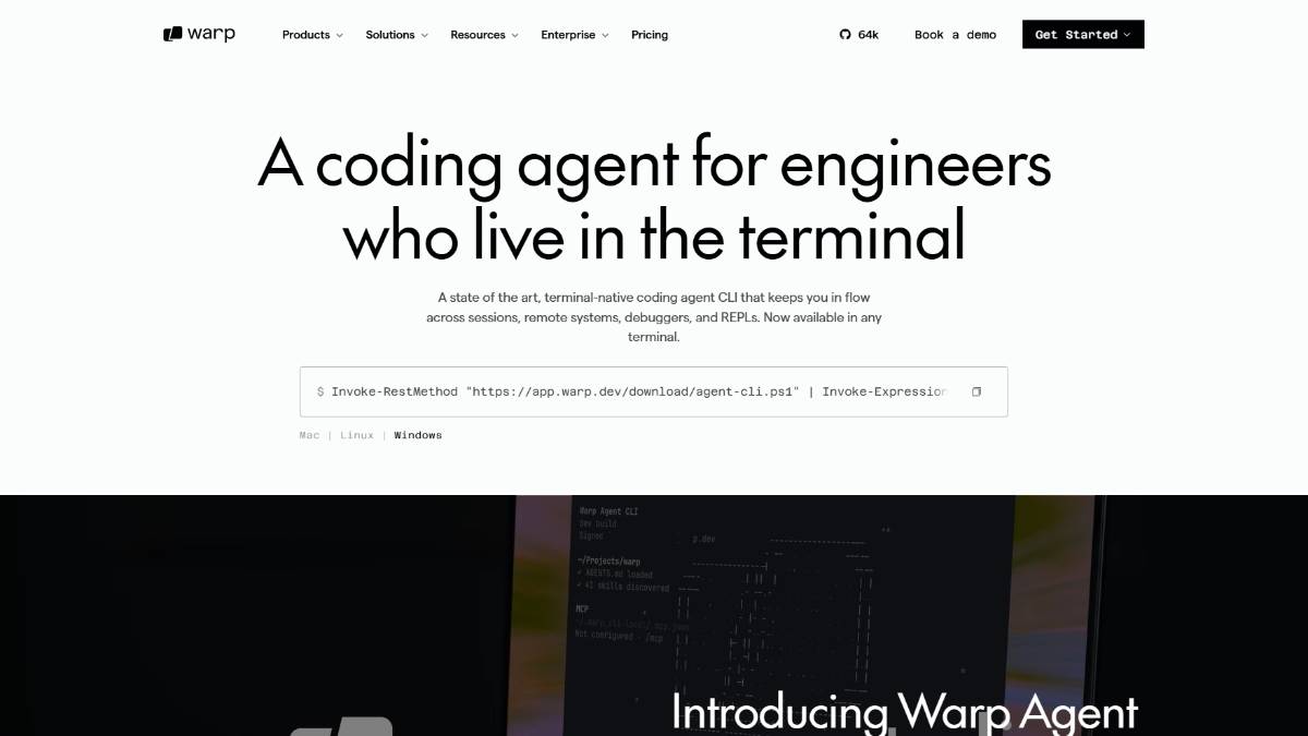 Warp Agent CLI – AI原生终端Warp推出的核心命令行智能体功能