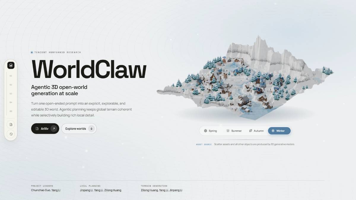 WorldClaw – 腾讯混元推出的智能体驱动式开放世界生成框架