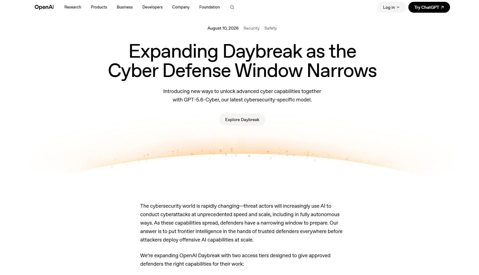 GPT-5.6-Cyber – OpenAI推出的专用网络安全模型
