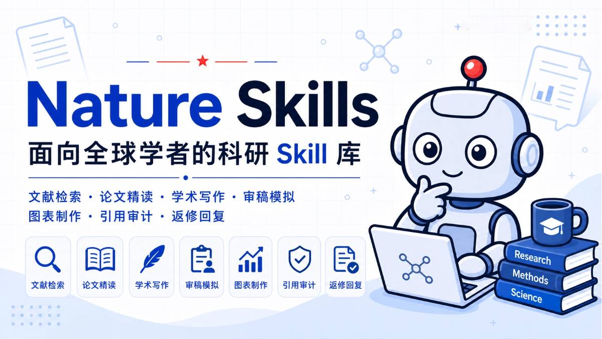 Nature Skills – 一款开源科研技能仓库，面向全球AI学者与科研人员