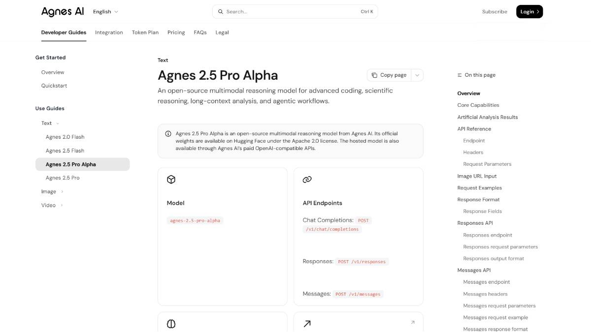 Agnes 2.5 Pro Alpha – Agnes AI发布的开源多模态推理大模型