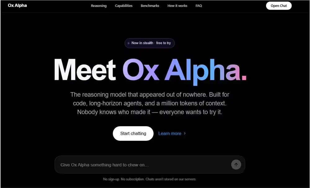 Ox Alpha – 牛来智谱AI投放OpenRouter匿名MoE模型介绍