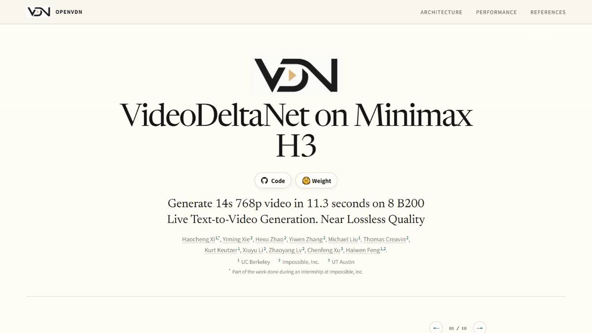 VDN-MiniMax-H3 – 基于MiniMax-H3改造的混合注意力高速视频生成模型