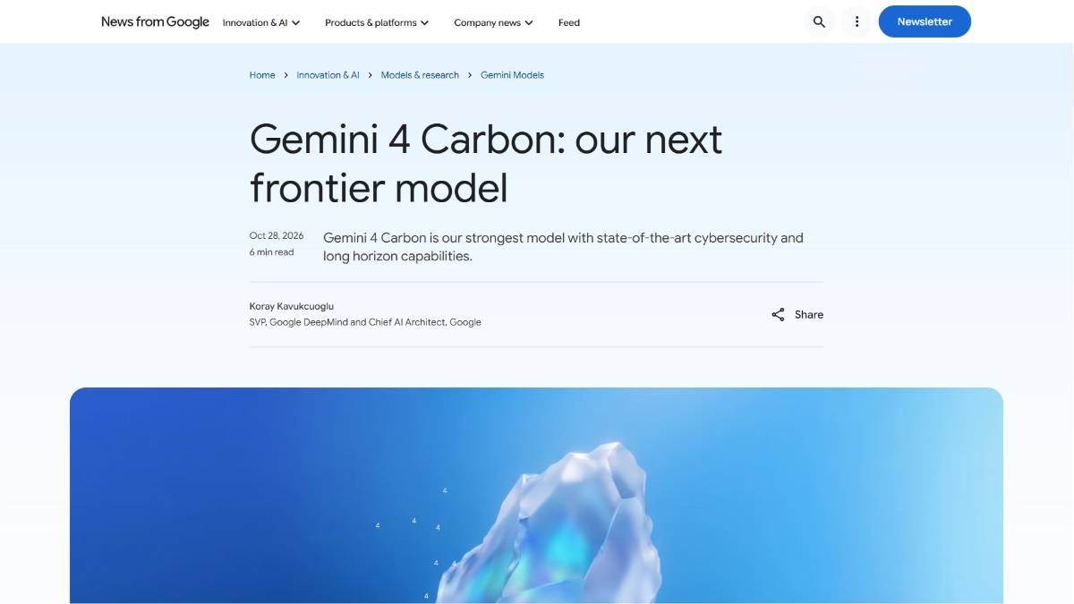 Gemini 4 Carbon – 谷歌面向网络安全的前沿大模型